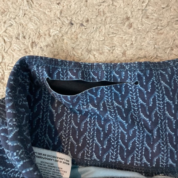 Nike Women's Blue Patterned Leggings - Picture 7 of 8